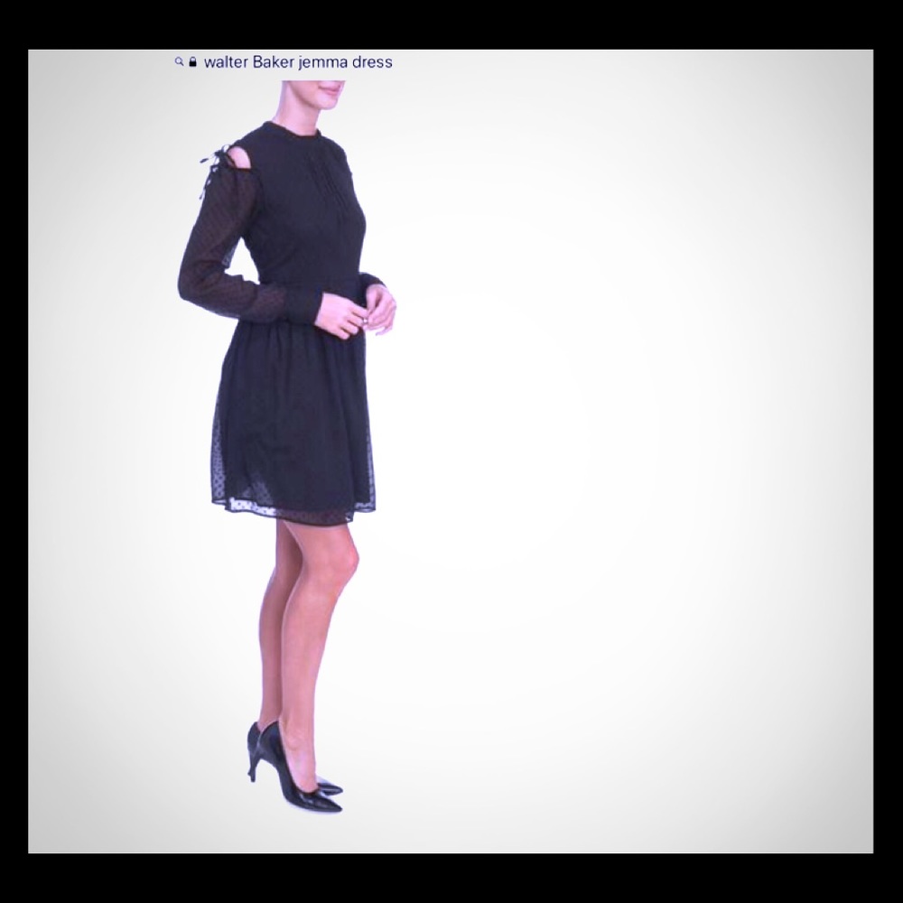 Walter Baker Cold-Shoulder Swiss Dottie Dress
